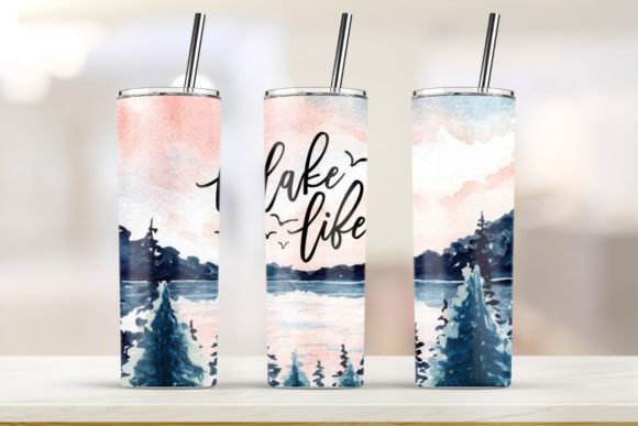 20oz Skinny Lake Life Tumbler