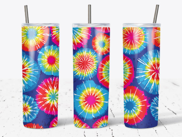 20oz Skinny Tumbler Tie Dye Sublimation