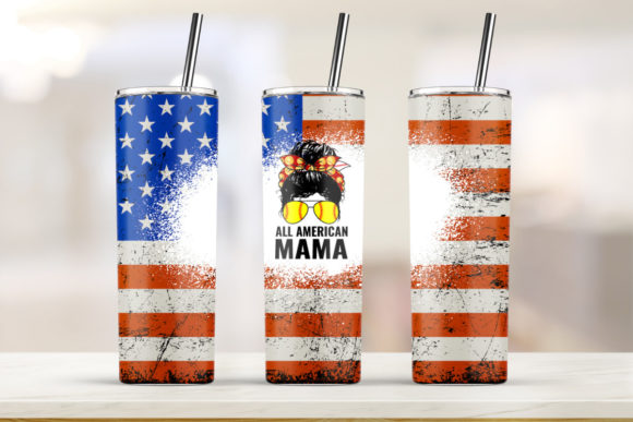 All American MAMA Tumbler 20oz Skinny