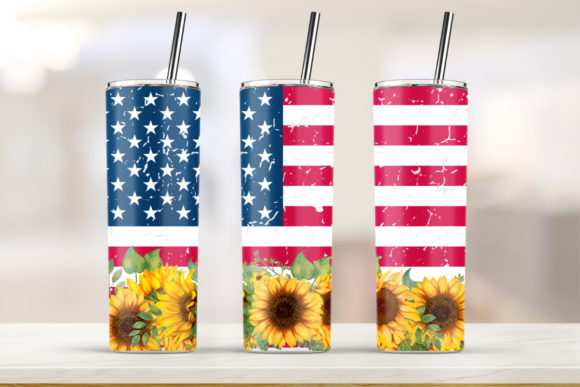 American Sunflower 20oz Skinny Tumbler