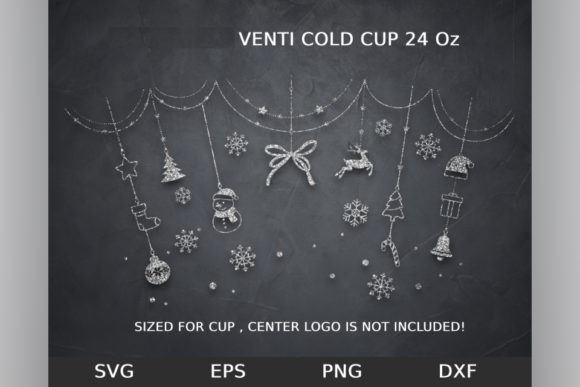 Ball Christmas Snow, Venti Cold Cup 24