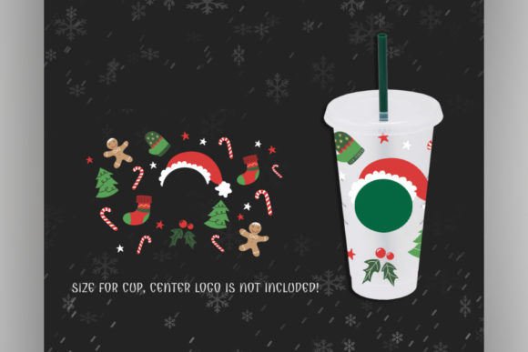 Chistmas Santa, Venti Cold Cup 24 Oz