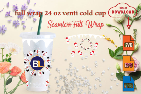 Christmas Full Wrap 24oz Venti Cold Cup