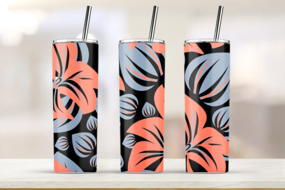 Colorful Flowers 20oz Skinny Tumbler