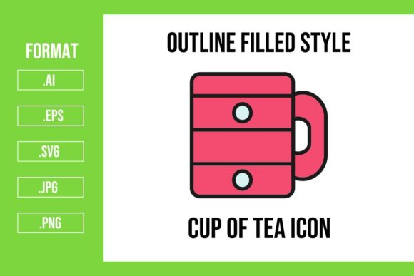 Cup of Tea Outline Filled Icon