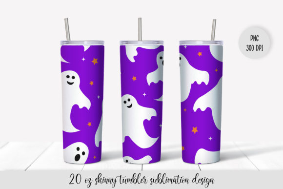 Cute Ghosts Halloween Tumbler Wrap