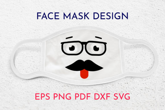 Face Mask Designs. Smile Face. SVG