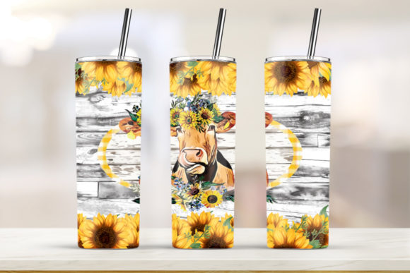 Flower Cow 20oz Skinny Tumbler