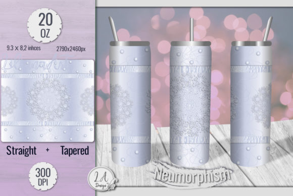 Gentle Blue Snowflake Skinny Tumbler