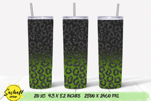 Green Leopard Tumbler, 20 Oz Tumbler PNG