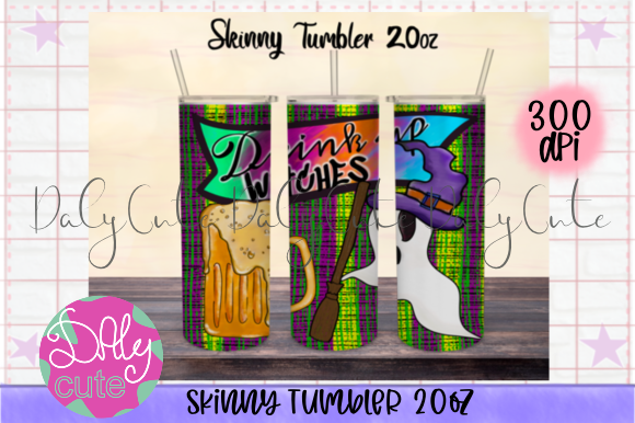 Halloween Tumbler 20oz, Drink Up Witches