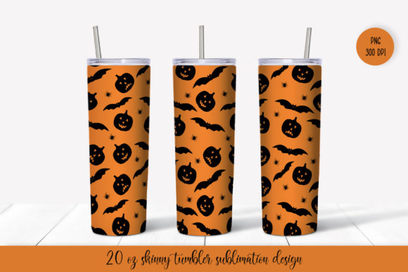 Halloween Tumbler Sublimation Design. Sk