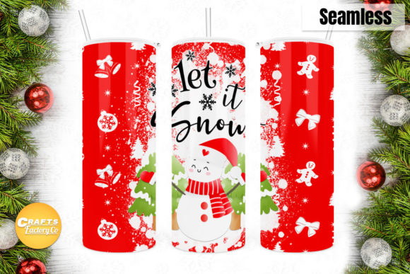Let It Snow Skinny Tumbler Sublimation