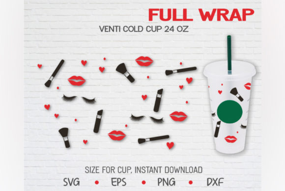 Make Up Wrap, Venti Cold Cup 24 Oz