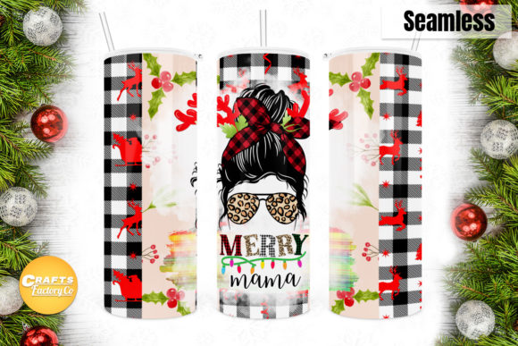 Merry Mama Christmas Tumbler Sublimation