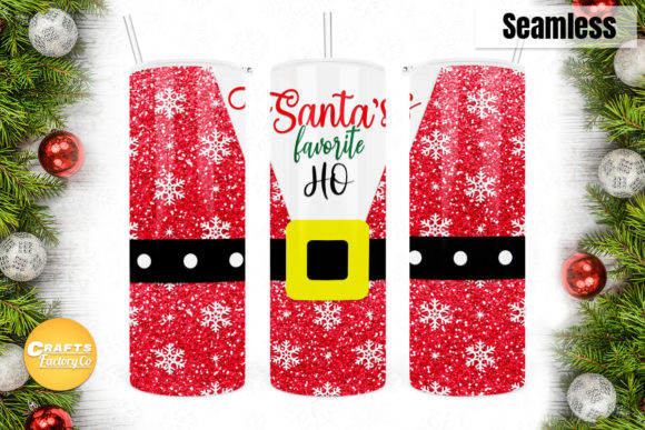 Santa Favorite Ho Glitter Tumbler