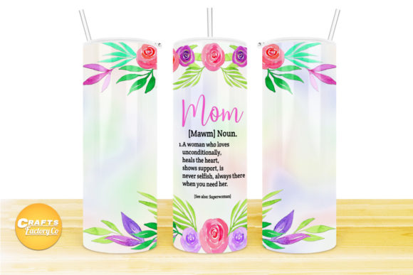 Skinny Tumbler Design Mom Definition