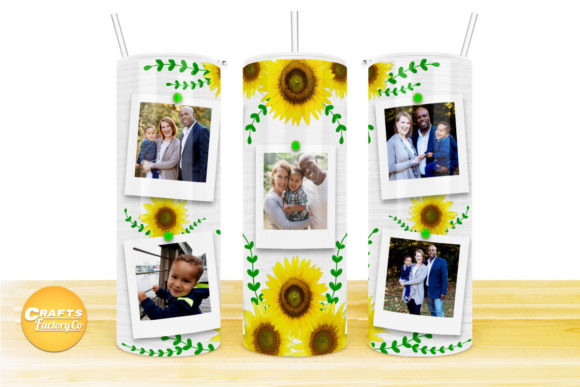 Skinny Tumbler Sunflower Photo Frame