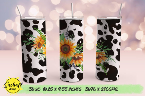 Sunflower Cow Tumbler, 30 Oz Tumbler